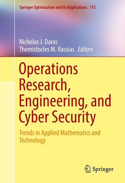 Produktbild: Operations Research, Engineering, and Cyber Security