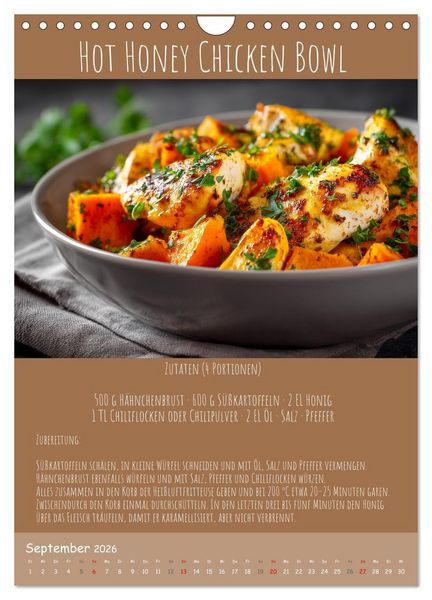 Produktbild: REZEPTE - Kochen in der Hei&szlig;luftfritteuse (Wandkalender 2026 DIN A4 hoch), CALVENDO Monatskalender