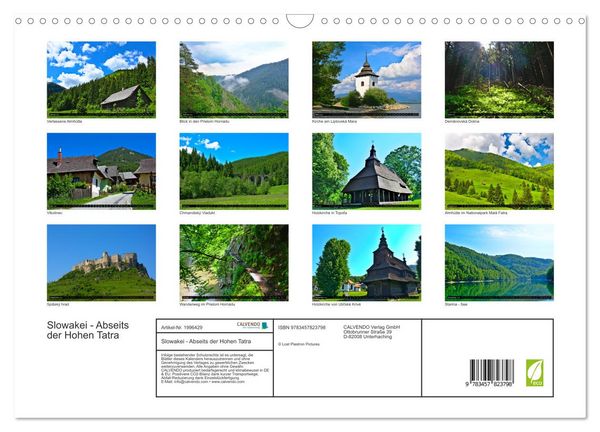 Produktbild: Slowakei - Abseits der Hohen Tatra (Wandkalender 2026 DIN A3 quer), CALVENDO Monatskalender