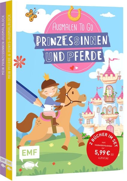 Produktbild: Ausmalen to go: Prinzessinnen und Pferde