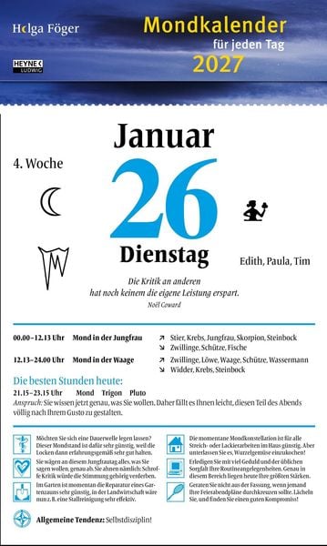 Produktbild: Mondkalender f&uuml;r jeden Tag 2027