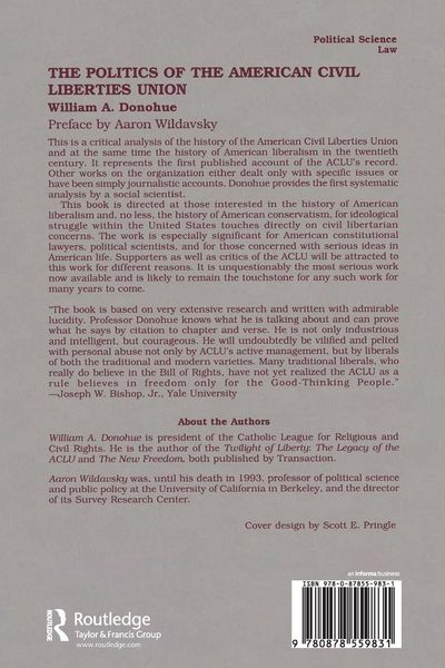 Produktbild: The Politics of the American Civil Liberties Union