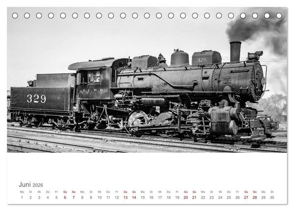 Produktbild: US-Dampflokomotiven (Tischkalender 2026 DIN A5 quer), CALVENDO Monatskalender
