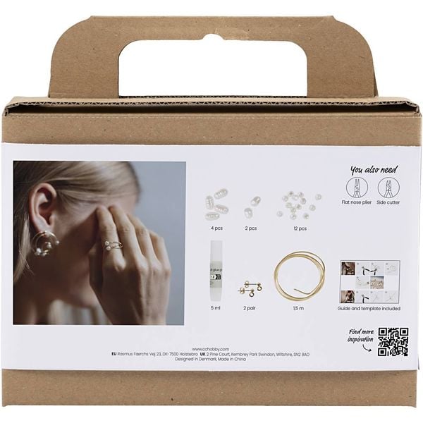 Produktbild: Creativ Company Mini Kreativ Set Schmuck, Drahtohrringe, Vergoldet