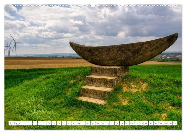 Produktbild: Steine an der Grenze - Wanderbare Kunst (hochwertiger Premium Wandkalender 2026 DIN A2 quer), Kunstdruck in Hochglanz