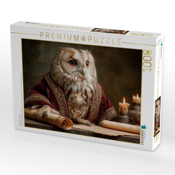 Produktbild: CALVENDO Puzzle Weise Eule im Palast | 1000 Teile Lege-Gr&ouml;&szlig;e 64x48cm Foto-Puzzle f&uuml;r gl&uuml;ckliche Stunden