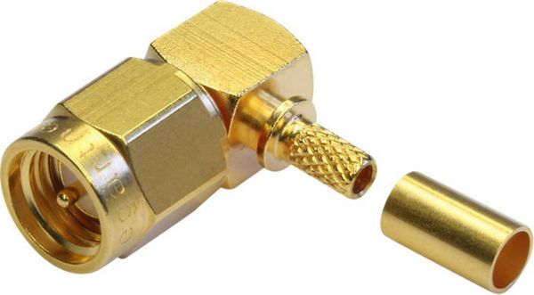 Produktbild: Teleg&auml;rtner 100027636 100027636 SMA-Steckverbinder Stecker, gewinkelt 50Ω 1St.