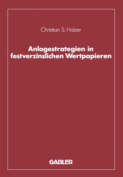 Produktbild: Anlagestrategien in festverzinslichen Wertpapieren