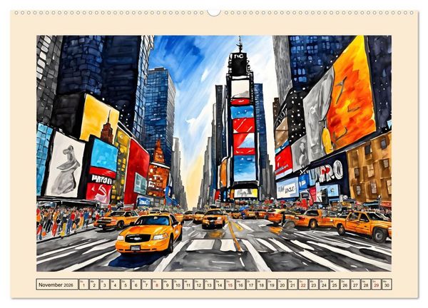 Produktbild: Sightseeing New York (hochwertiger Premium Wandkalender 2026 DIN A2 quer), Kunstdruck in Hochglanz