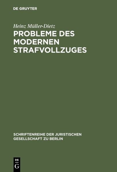 Produktbild: Probleme des modernen Strafvollzuges