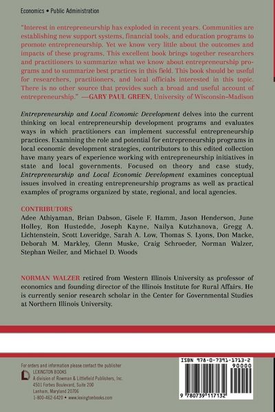 Produktbild: Entrepreneurship and Local Economic Development