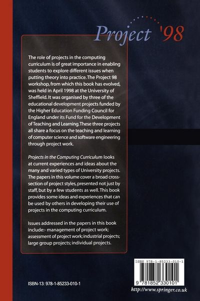 Produktbild: Projects in the Computing Curriculum