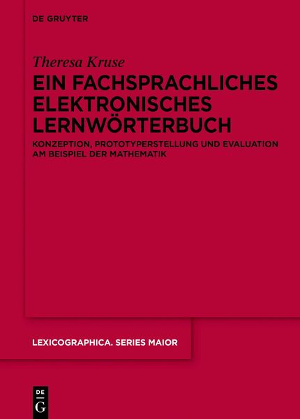 Produktbild: Ein fachsprachliches elektronisches Lernw&ouml;rterbuch