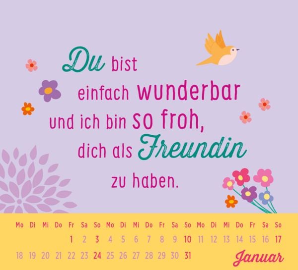 Produktbild: Mini-Kalender 2027: F&uuml;r eine tolle Freundin wie dich