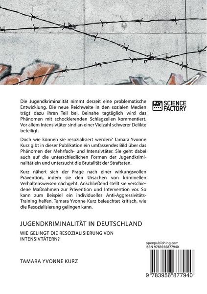 Produktbild: Jugendkriminalit&auml;t in Deutschland. Wie gelingt die Resozialisierung von Intensivt&auml;tern?