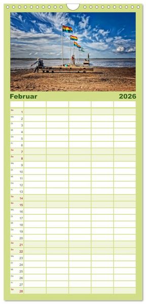 Produktbild: Familienplaner 2026 - Friesland - Nordseebad Dangast mit 5 Spalten (Wandkalender, 21 x 45 cm) CALVENDO