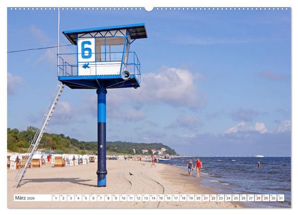 Produktbild: Insel Usedom - Wellen, Strand und mehr (hochwertiger Premium Wandkalender 2026 DIN A2 quer), Kunstdruck in Hochglanz