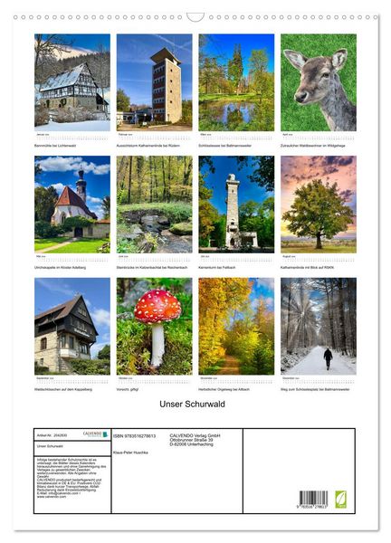 Produktbild: Unser Schurwald (Wandkalender 2026 DIN A2 hoch), CALVENDO Monatskalender