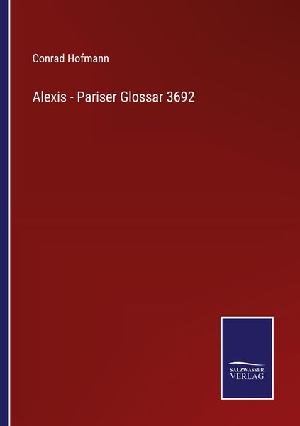 Produktbild: Alexis - Pariser Glossar 3692