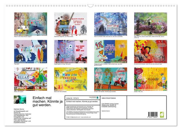 Produktbild: Einfach mal machen. K&ouml;nnte ja gut werden. (Wandkalender 2026 DIN A2 quer), CALVENDO Monatskalender