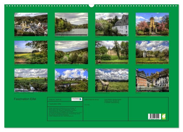 Produktbild: Faszination Eifel (Wandkalender 2026 DIN A2 quer), CALVENDO Monatskalender