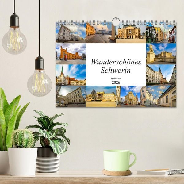 Produktbild: Wundersch&ouml;nes Schwerin (Wandkalender 2026 DIN A4 quer), CALVENDO Monatskalender