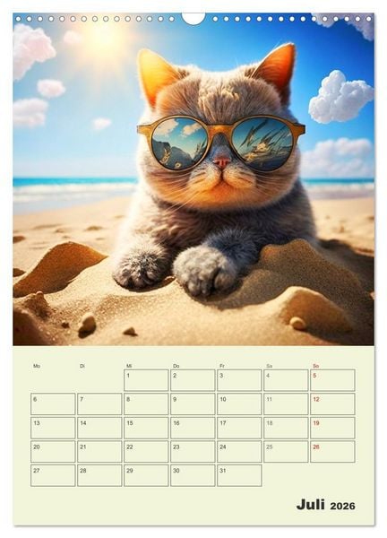Produktbild: Jetzt ist die Katze aus dem Sack! Katzenspa&szlig; vom Feinsten! (Wandkalender 2026 DIN A3 hoch), CALVENDO Monatskalender
