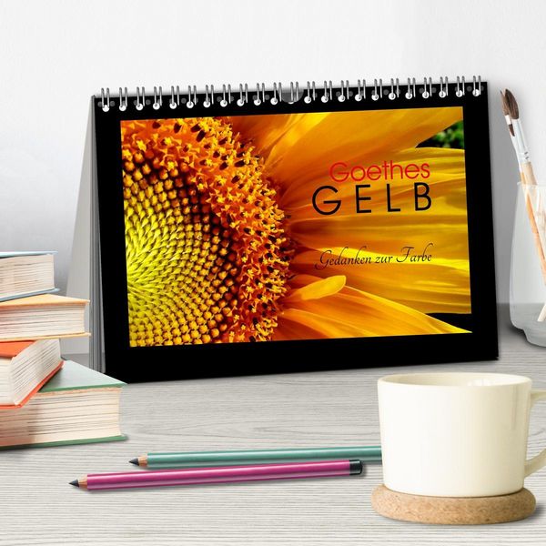 Produktbild: Goethes Gelb Gedanken zur Farbe (Tischkalender 2026 DIN A5 quer), CALVENDO Monatskalender