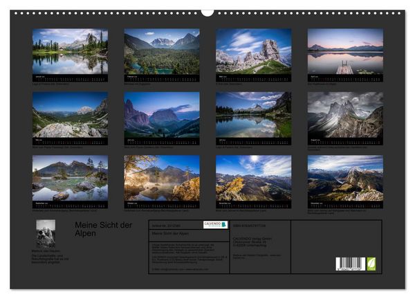 Produktbild: Meine Sicht der Alpen (Wandkalender 2026 DIN A2 quer), CALVENDO Monatskalender