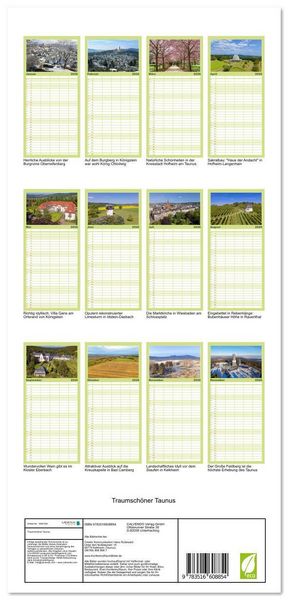 Produktbild: Familienplaner 2026 - Traumsch&ouml;ner Taunus mit 5 Spalten (Wandkalender, 21 x 45 cm) CALVENDO
