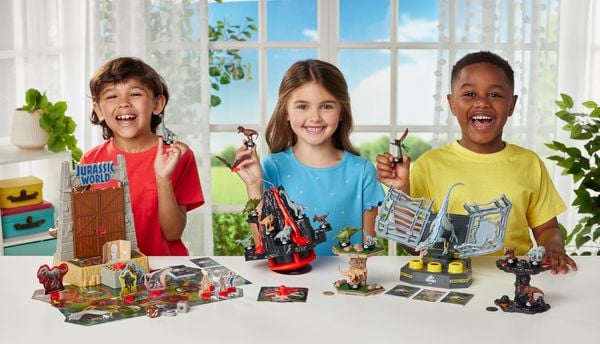 Produktbild: Epoch 7509 - Jurassic World Shaky Volcano, Dinosaurier-Geschicklichkeitsspiel