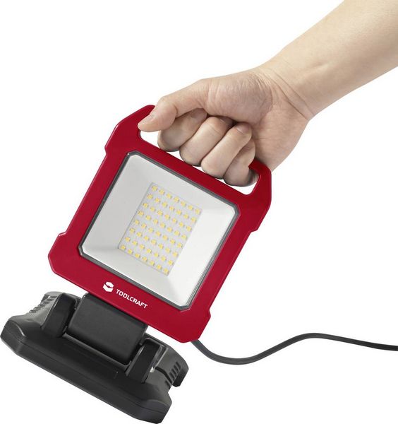 Produktbild: TOOLCRAFT LED-Baustrahler 20W (Schweizer Netzstecker) Naturwei&szlig; TO-7914468
