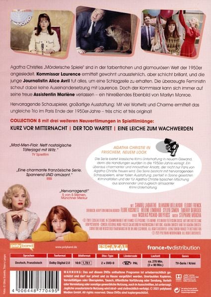 Produktbild: Agatha Christie - M&ouml;rderische Spiele. Collection 8 [2 DVDs]