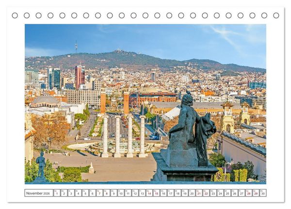 Produktbild: Barcelona - ein Traumreiseziel (Tischkalender 2026 DIN A5 quer), CALVENDO Monatskalender