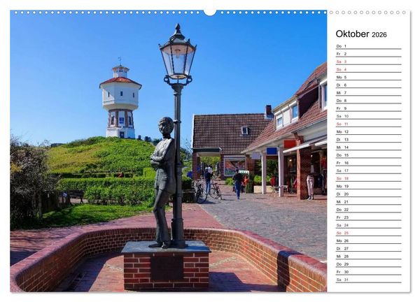 Produktbild: Langeoog - Sch&ouml;nste Insel Ostfrieslands (Wandkalender 2026 DIN A2 quer), CALVENDO Monatskalender