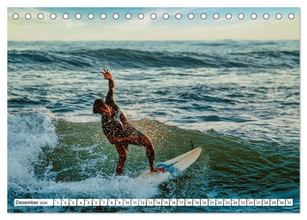 Produktbild: Spektakul&auml;res Wellen- und Windsurfen (Tischkalender 2026 DIN A5 quer), CALVENDO Monatskalender