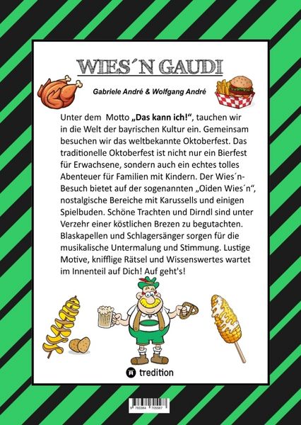Produktbild: Craftbook - Lustige Wiesn Ausmalmotive - Wissenswertes - Knifflige R&auml;tsel - Tiere - Menschen - Trachten - Dirndl - Kinder - Bayern - M&uuml;nchen