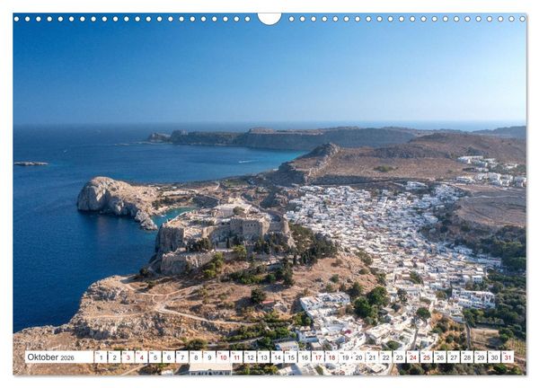 Produktbild: Rhodos und Symi, Perlen in der &Auml;gis (Wandkalender 2026 DIN A3 quer), CALVENDO Monatskalender