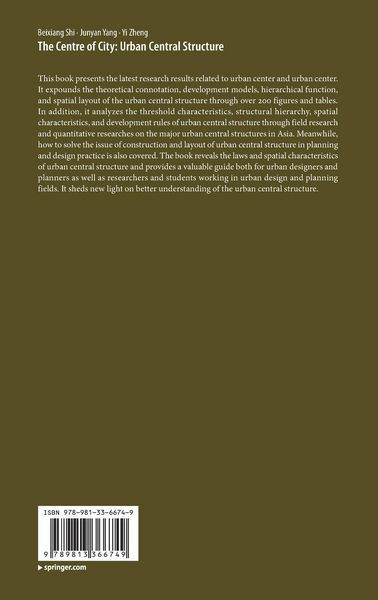 Produktbild: The Centre of City: Urban Central Structure