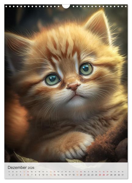 Produktbild: S&uuml;&szlig;e Katzenkinder (Wandkalender 2026 DIN A3 hoch), CALVENDO Monatskalender
