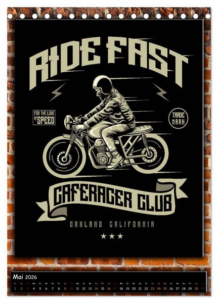 Produktbild: Motorrad - nostalgische Momente (Tischkalender 2026 DIN A5 hoch), CALVENDO Monatskalender
