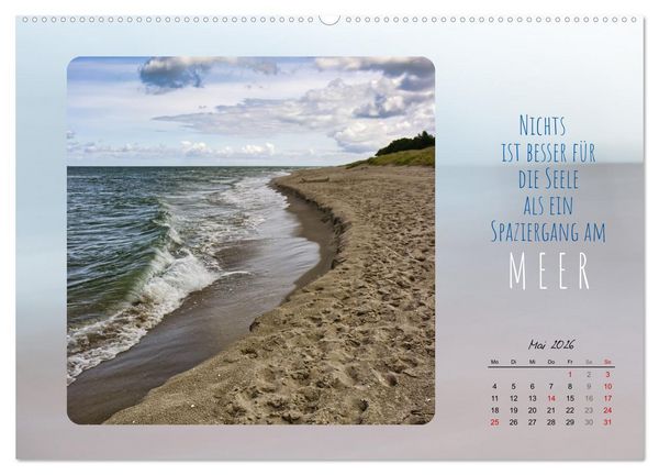 Produktbild: Mehr oder weniger Meer (Wandkalender 2026 DIN A2 quer), CALVENDO Monatskalender