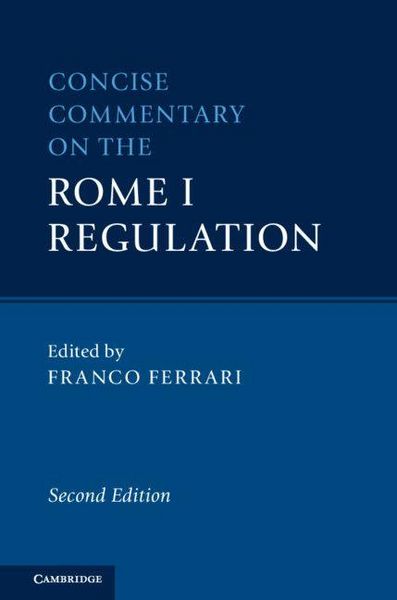 Produktbild: Concise Commentary on the Rome I Regulation