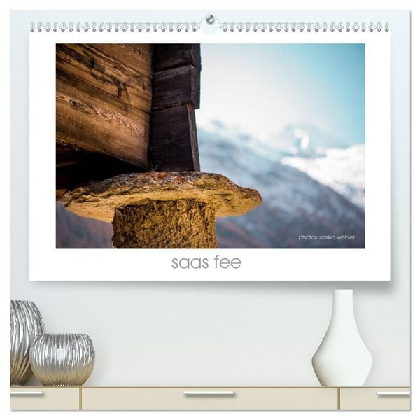 Produktbild: saas fee (hochwertiger Premium Wandkalender 2026 DIN A2 quer), Kunstdruck in Hochglanz