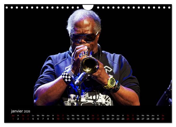 Produktbild: Jazz Trompettes (Calendrier mural 2026 DIN A4 vertical), CALVENDO calendrier mensuel
