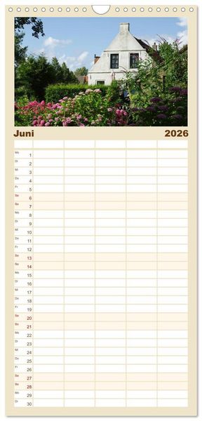 Produktbild: Familienplaner 2026 - Ameland mit 5 Spalten (Wandkalender, 21 x 45 cm) CALVENDO