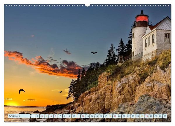 Produktbild: Leucht&uuml;rme - immer wieder faszinierend (hochwertiger Premium Wandkalender 2026 DIN A2 quer), Kunstdruck in Hochglanz