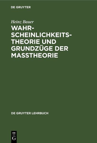 Produktbild: Wahrscheinlichkeitstheorie und Grundz&uuml;ge der Ma&szlig;theorie