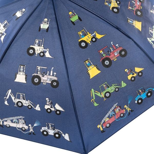 Produktbild: Idena Regenschirm Magic Fahrzeuge blau &Oslash;83x66cm