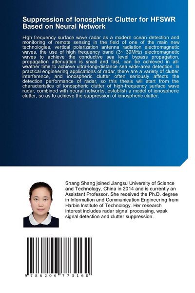 Produktbild: Suppression of Ionospheric Clutter for HFSWR Based on Neural Network